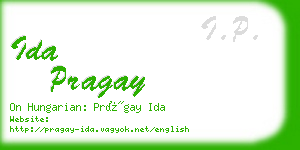 ida pragay business card